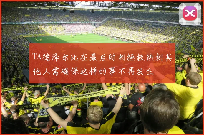 TA德泽尔比在最后时刻拯救热刺其他人需确保这样的事不再发生